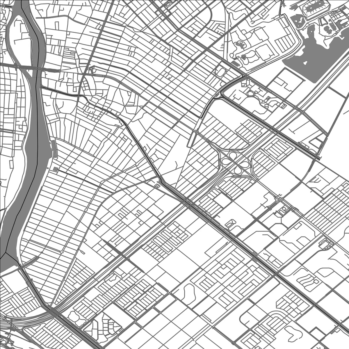 ROAD MAP OF URAYASU, JAPAN BY MAPBAKES