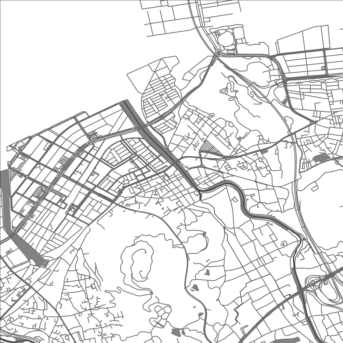 ROAD MAP OF UTAZU, JAPAN BY MAPBAKES