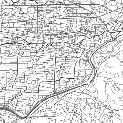 ROAD MAP OF YAME, JAPAN BY MAPBAKES