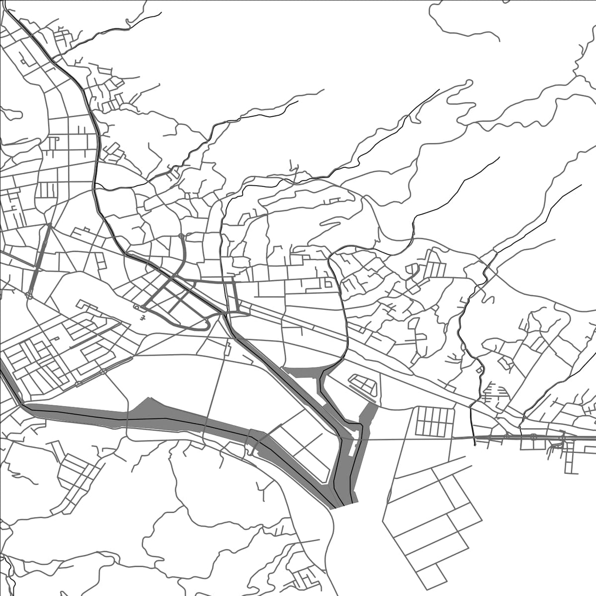 ROAD MAP OF YANAI, JAPAN BY MAPBAKES