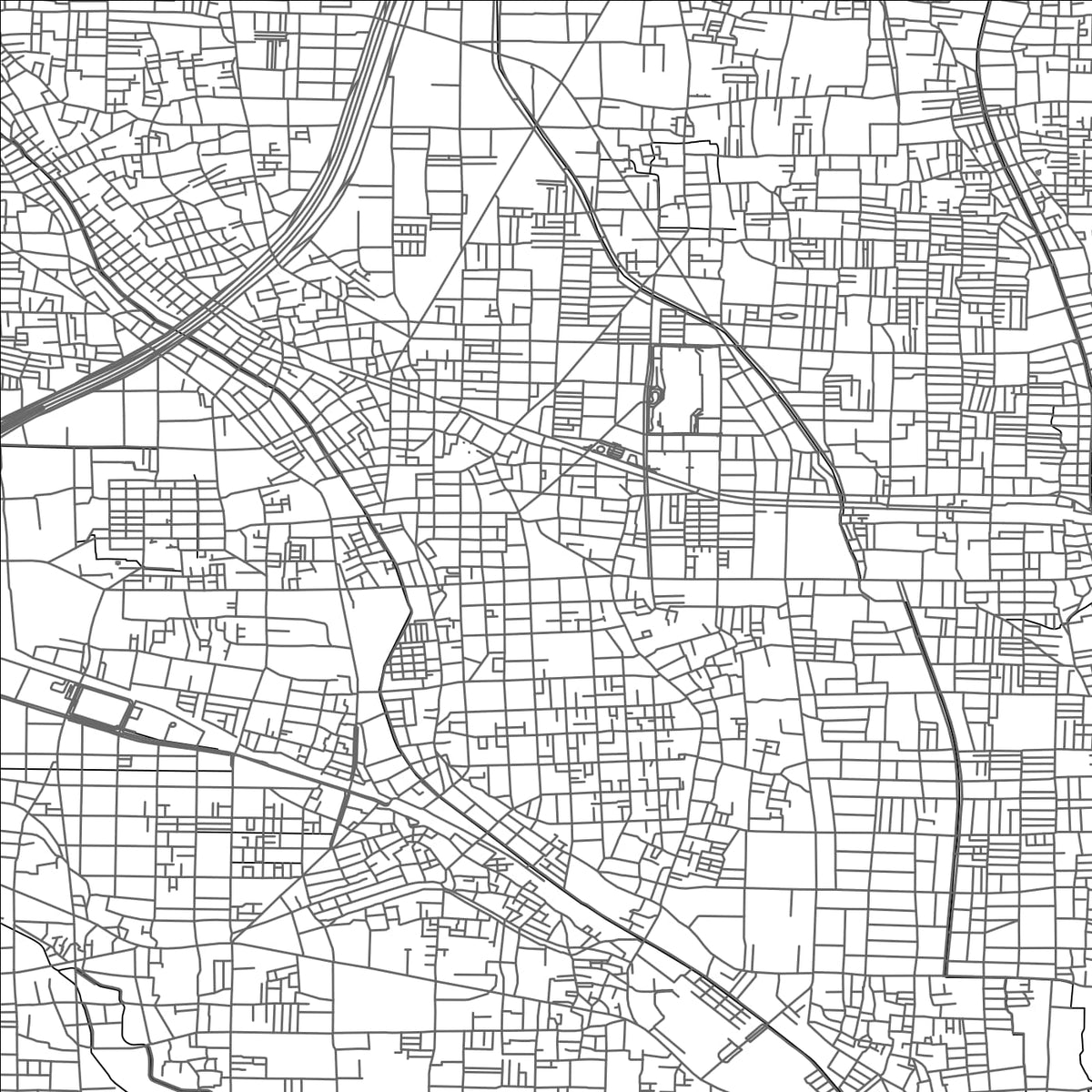 ROAD MAP OF YAO, JAPAN BY MAPBAKES