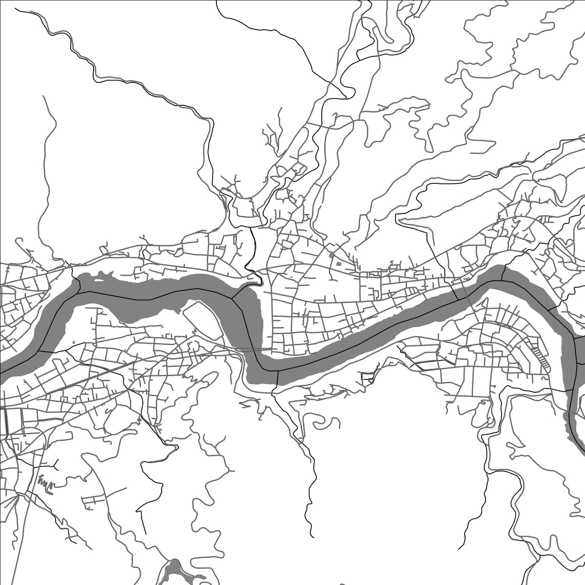 ROAD MAP OF YAOTSU, JAPAN BY MAPBAKES