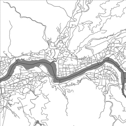 ROAD MAP OF YAOTSU, JAPAN BY MAPBAKES