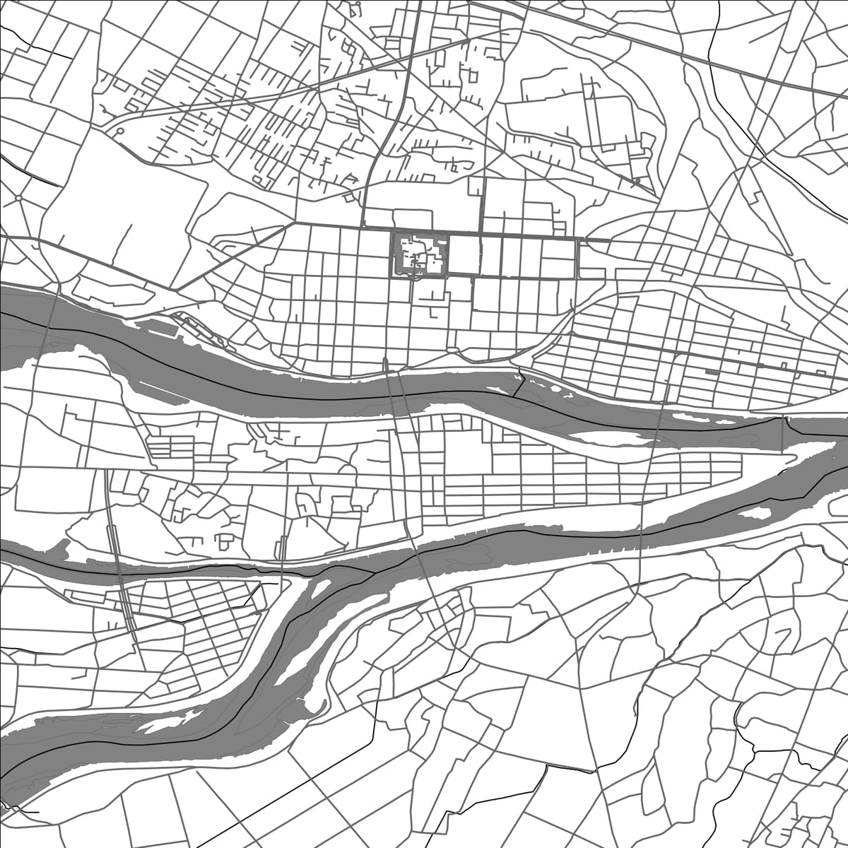 ROAD MAP OF YATSUSHIRO KUMAMOTO, JAPAN BY MAPBAKES