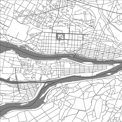 ROAD MAP OF YATSUSHIRO KUMAMOTO, JAPAN BY MAPBAKES