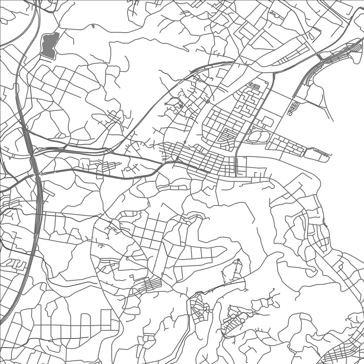 ROAD MAP OF YONABARU, JAPAN BY MAPBAKES