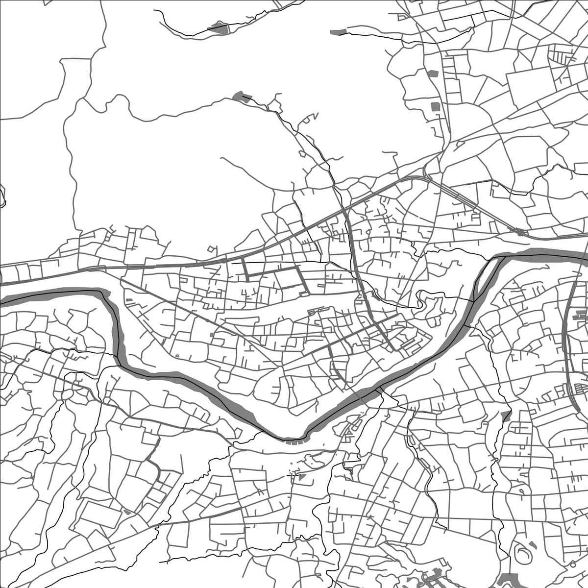 ROAD MAP OF YORII, JAPAN BY MAPBAKES