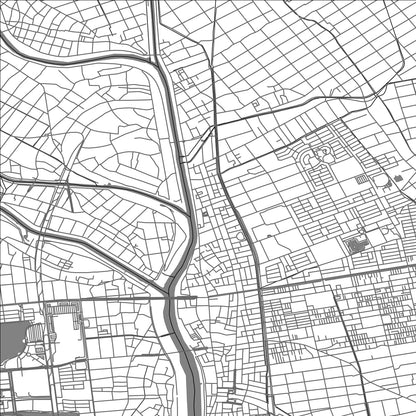 ROAD MAP OF YOSHIKAWA, JAPAN BY MAPBAKES