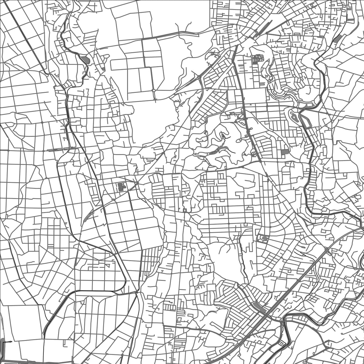 ROAD MAP OF ZAMA, JAPAN BY MAPBAKES