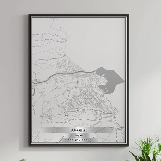 ROAD MAP OF ABASHIRI, JAPAN BY MAPBAKES