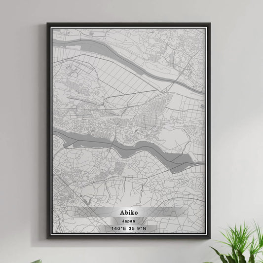 ROAD MAP OF ABIKO, JAPAN BY MAPBAKES
