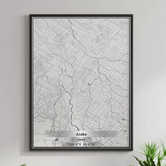 ROAD MAP OF AISHO, JAPAN BY MAPBAKES