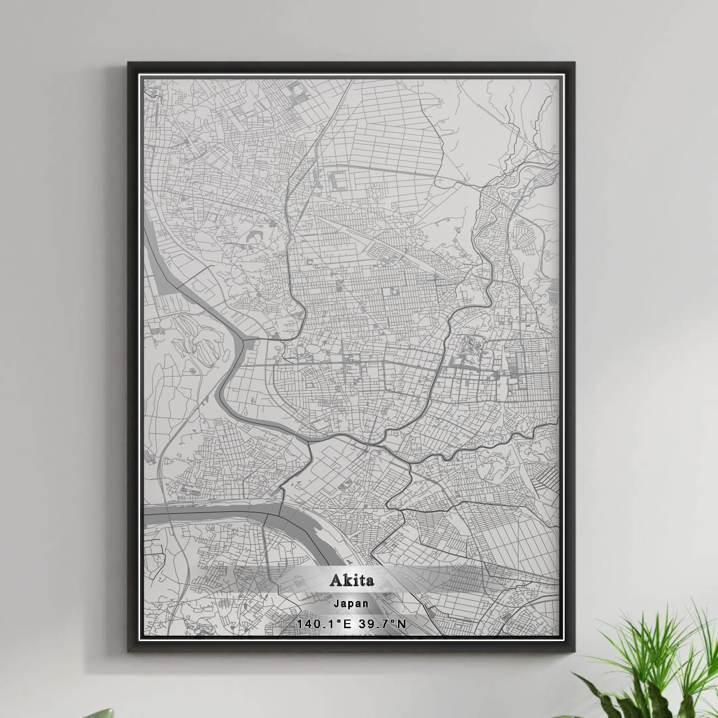 ROAD MAP OF AKITA, JAPAN BY MAPBAKES