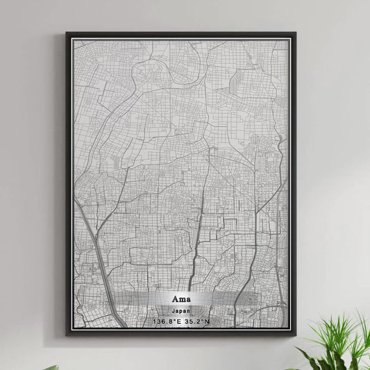 ROAD MAP OF AMA, JAPAN BY MAPBAKES
