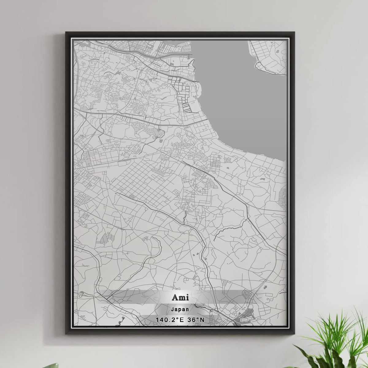 ROAD MAP OF AMI, JAPAN BY MAPBAKES