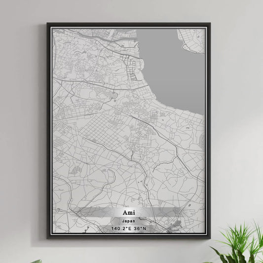 ROAD MAP OF AMI, JAPAN BY MAPBAKES