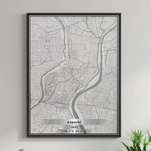ROAD MAP OF ANPACHI, JAPAN BY MAPBAKES
