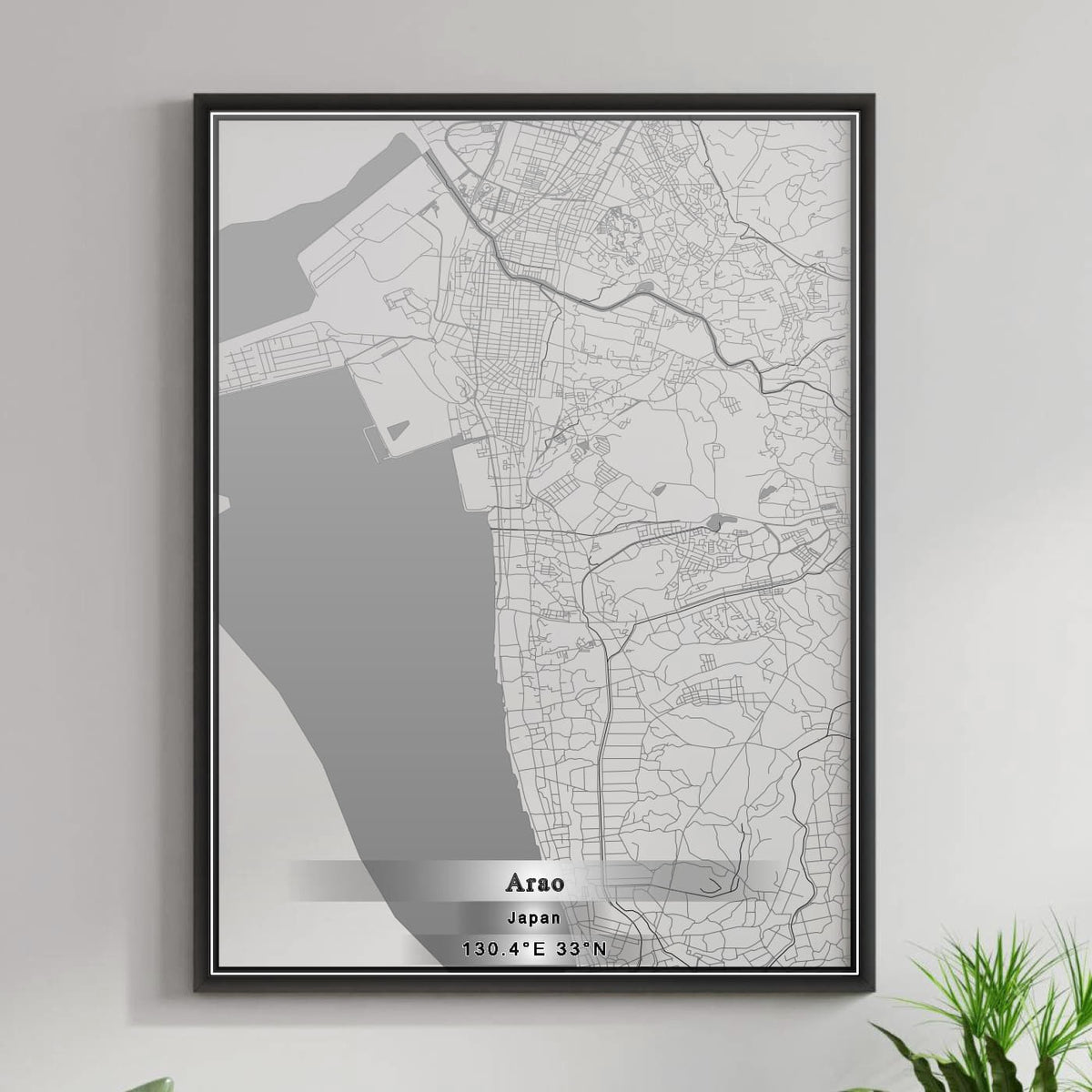 ROAD MAP OF ARAO, JAPAN BY MAPBAKES
