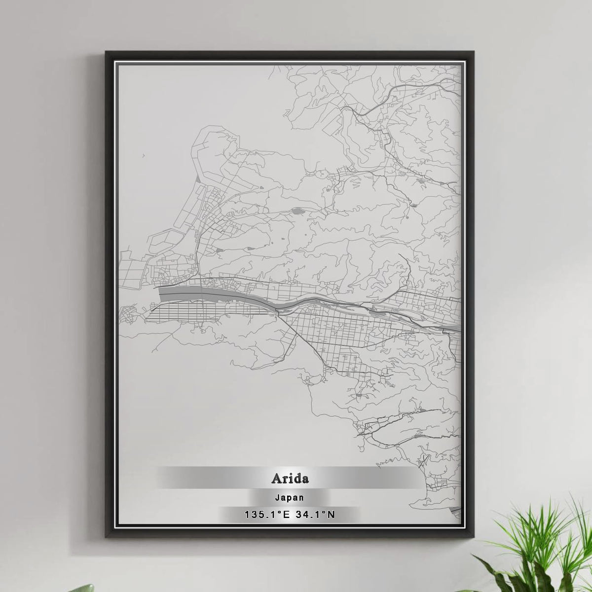 ROAD MAP OF ARIDA, JAPAN BY MAPBAKES