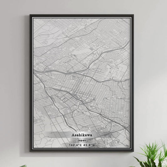 ROAD MAP OF ASAHIKAWA, JAPAN BY MAPBAKES