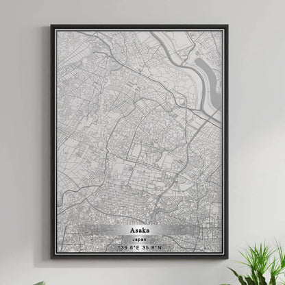 ROAD MAP OF ASAKA, JAPAN BY MAPBAKES