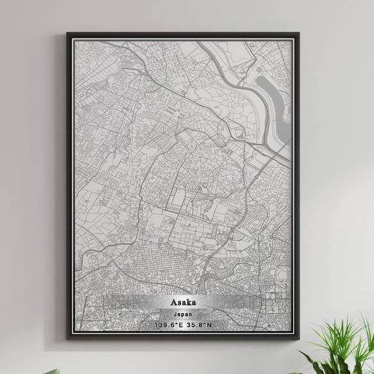 ROAD MAP OF ASAKA, JAPAN BY MAPBAKES
