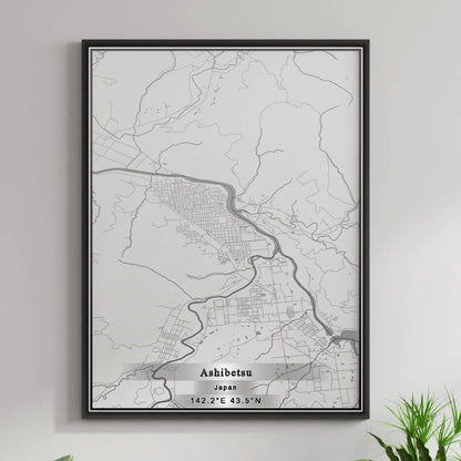 ROAD MAP OF ASHIBETSU, JAPAN BY MAPBAKES
