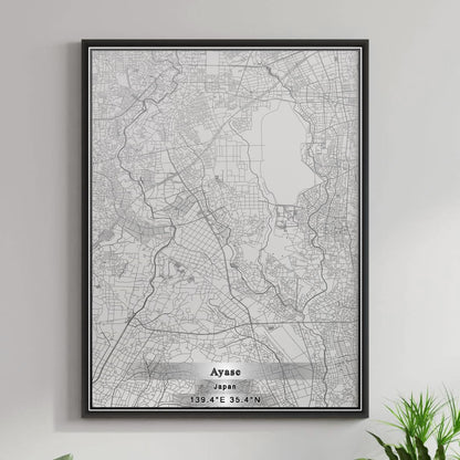 ROAD MAP OF AYASE, JAPAN BY MAPBAKES