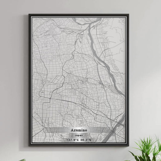 ROAD MAP OF AZUMINO, JAPAN BY MAPBAKES