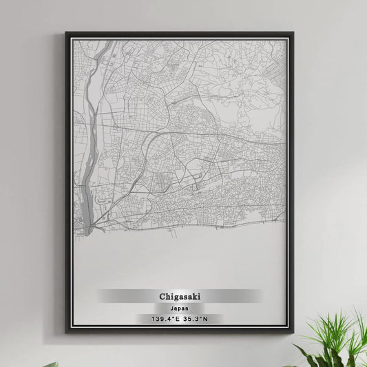 ROAD MAP OF CHIGASAKI, JAPAN BY MAPBAKES