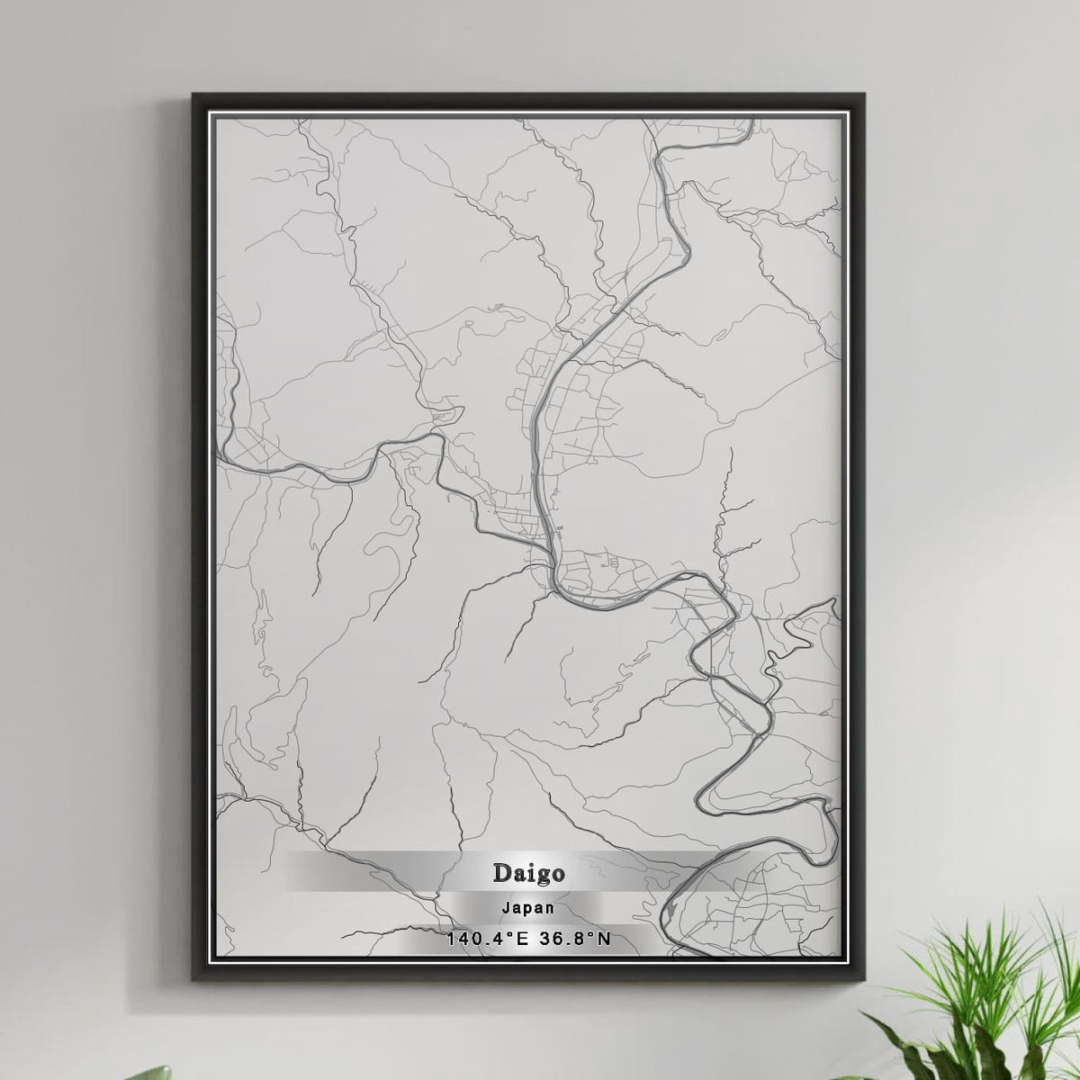 ROAD MAP OF DAIGO, JAPAN BY MAPBAKES