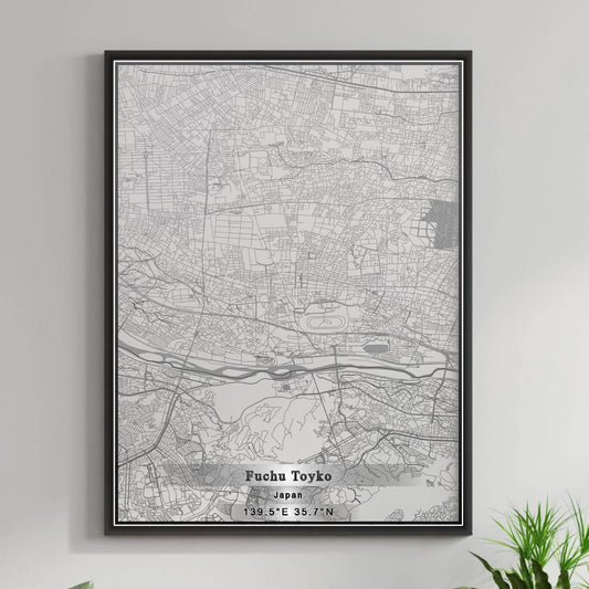 ROAD MAP OF FUCHU TOYKO, JAPAN BY MAPBAKES