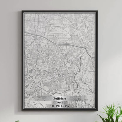 ROAD MAP OF FUJIIDERA, JAPAN BY MAPBAKES