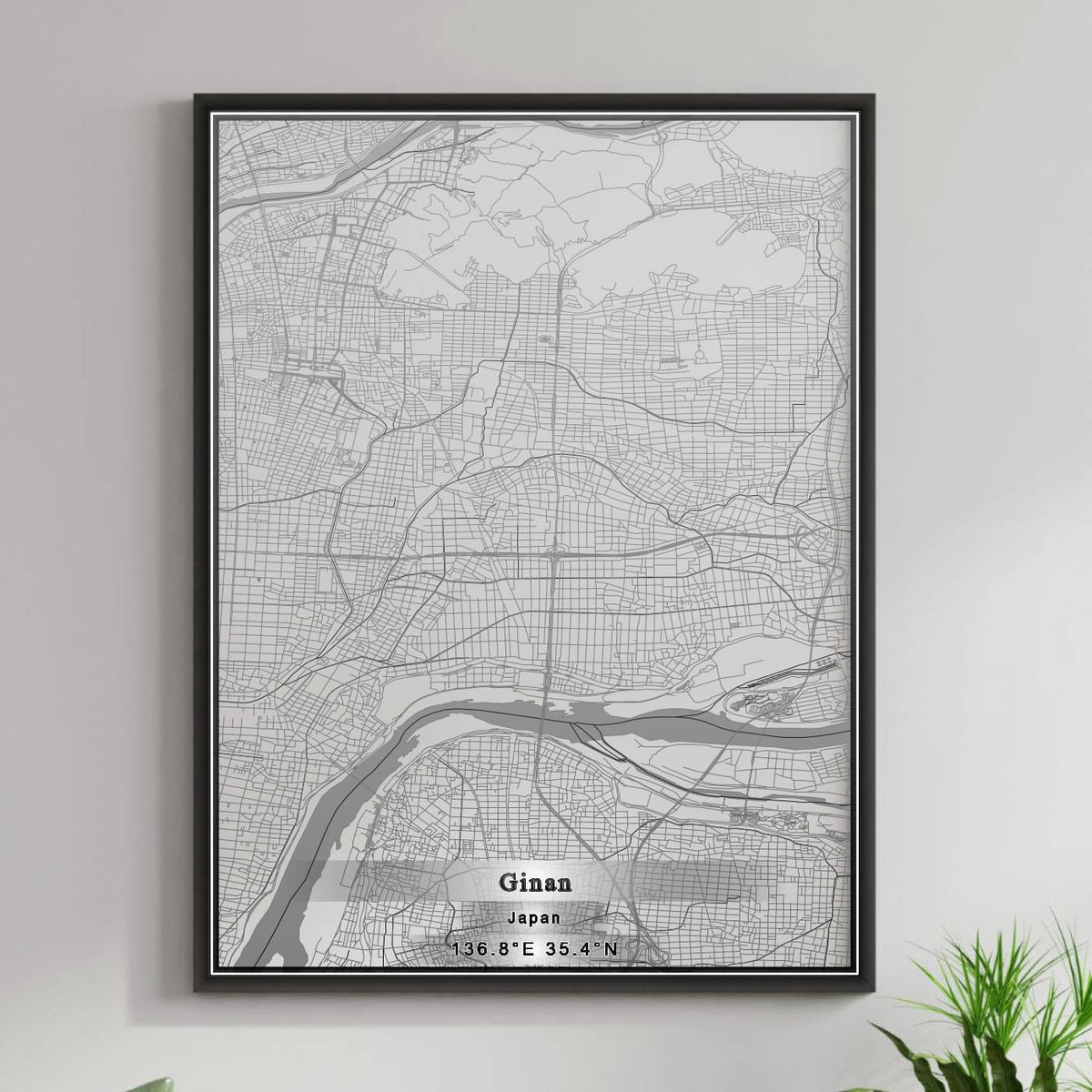 ROAD MAP OF GINAN, JAPAN BY MAPBAKES