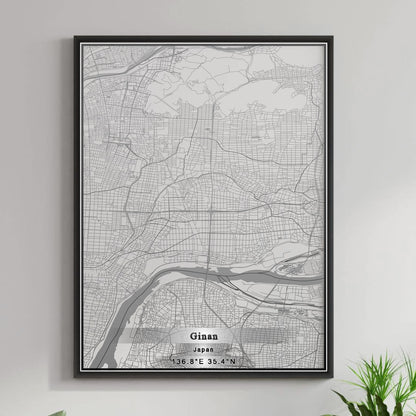 ROAD MAP OF GINAN, JAPAN BY MAPBAKES