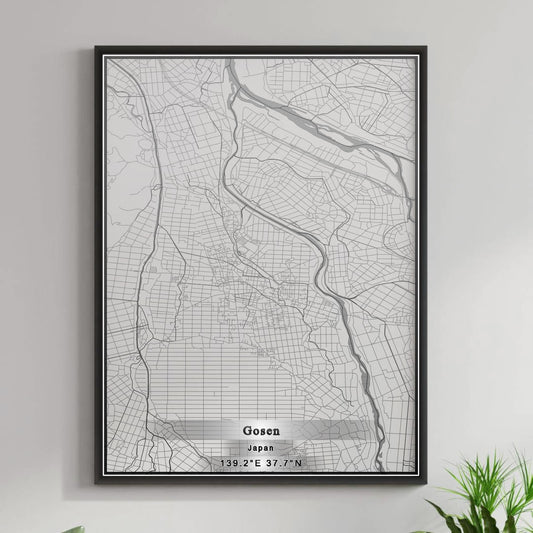 ROAD MAP OF GOSEN, JAPAN BY MAPBAKES