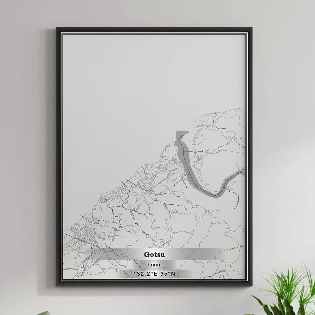 ROAD MAP OF GOTSU, JAPAN BY MAPBAKES