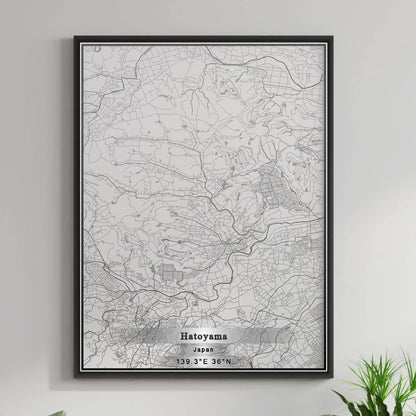 ROAD MAP OF HATOYAMA, JAPAN BY MAPBAKES