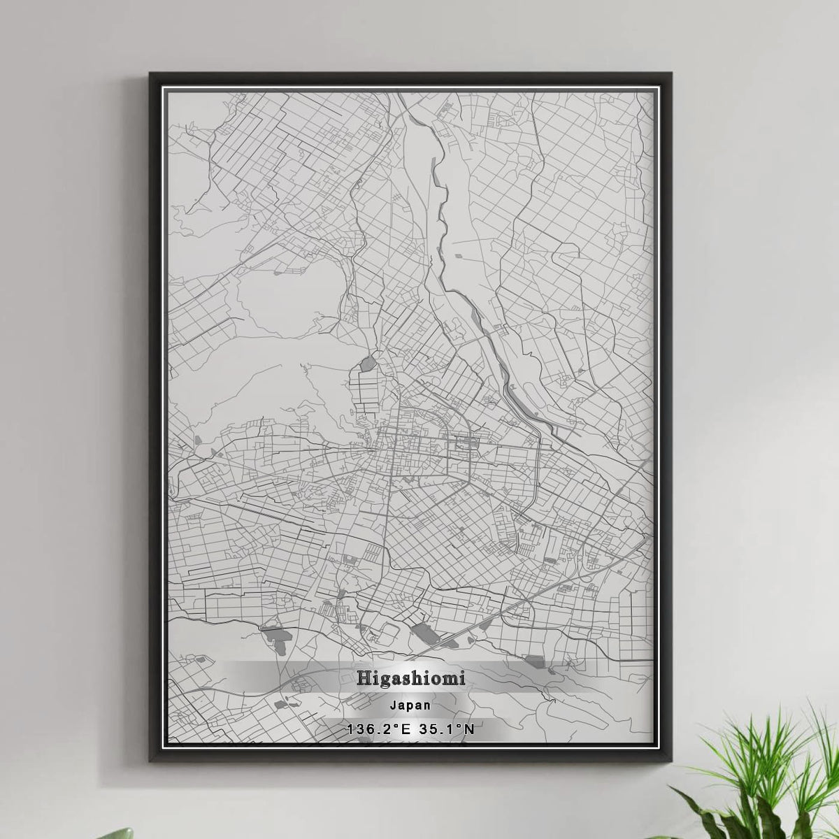 ROAD MAP OF HIGASHIOMI, JAPAN BY MAPBAKES