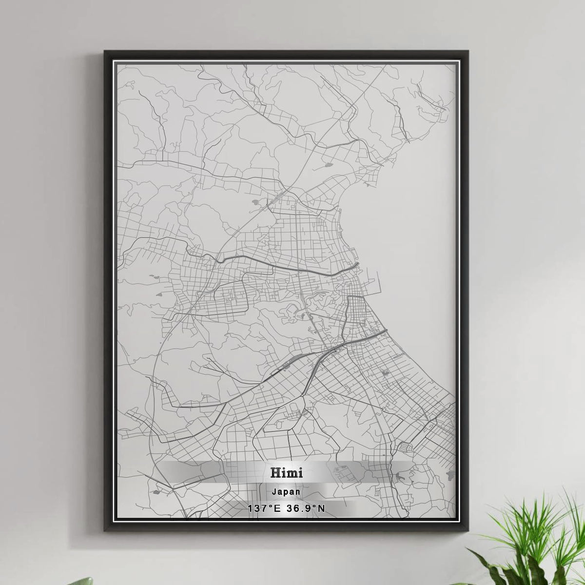 ROAD MAP OF HIMI, JAPAN BY MAPBAKES