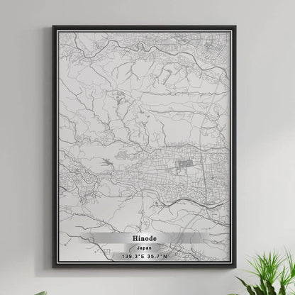 ROAD MAP OF HINODE, JAPAN BY MAPBAKES