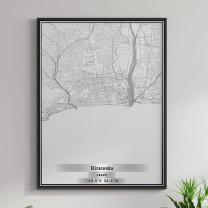 ROAD MAP OF HIRATSUKA, JAPAN BY MAPBAKES