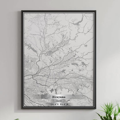 ROAD MAP OF HIRAYAMA, JAPAN BY MAPBAKES