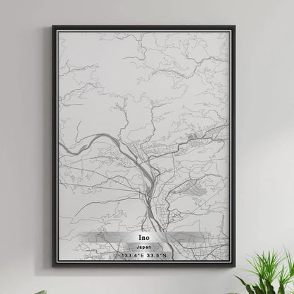 ROAD MAP OF INO, JAPAN BY MAPBAKES