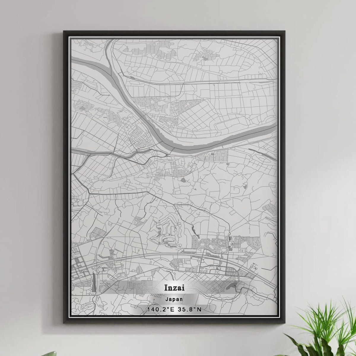 ROAD MAP OF INZAI, JAPAN BY MAPBAKES