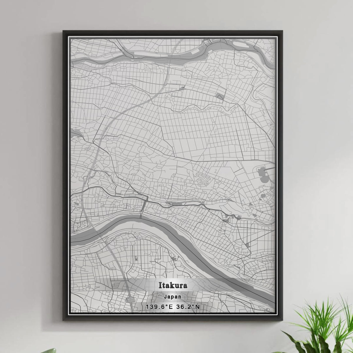 ROAD MAP OF ITAKURA, JAPAN BY MAPBAKES