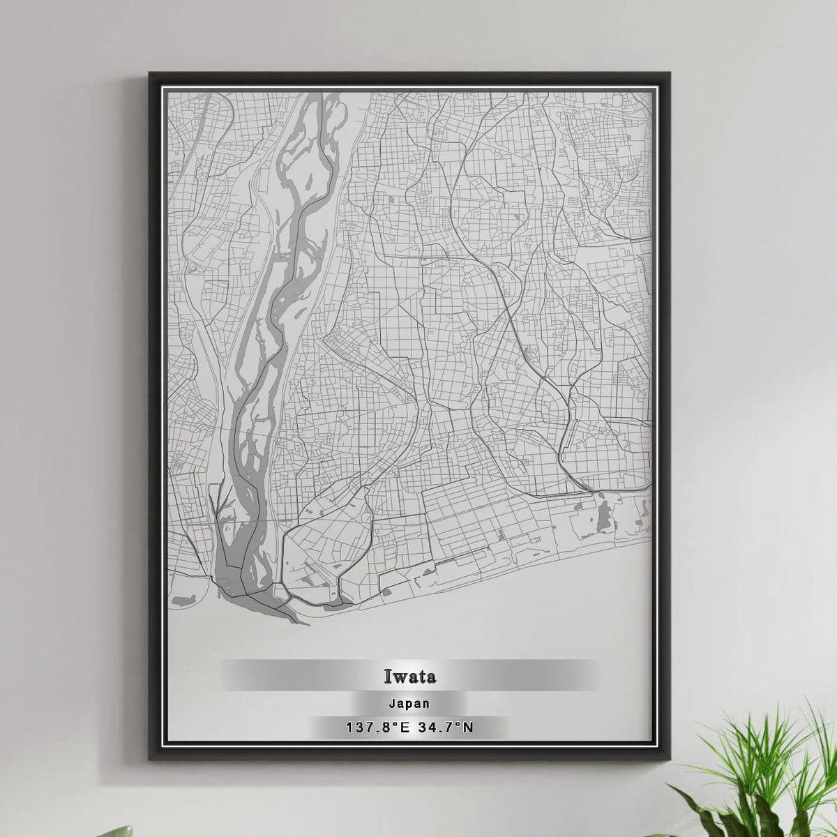 ROAD MAP OF IWATA, JAPAN BY MAPBAKES