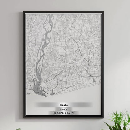 ROAD MAP OF IWATA, JAPAN BY MAPBAKES