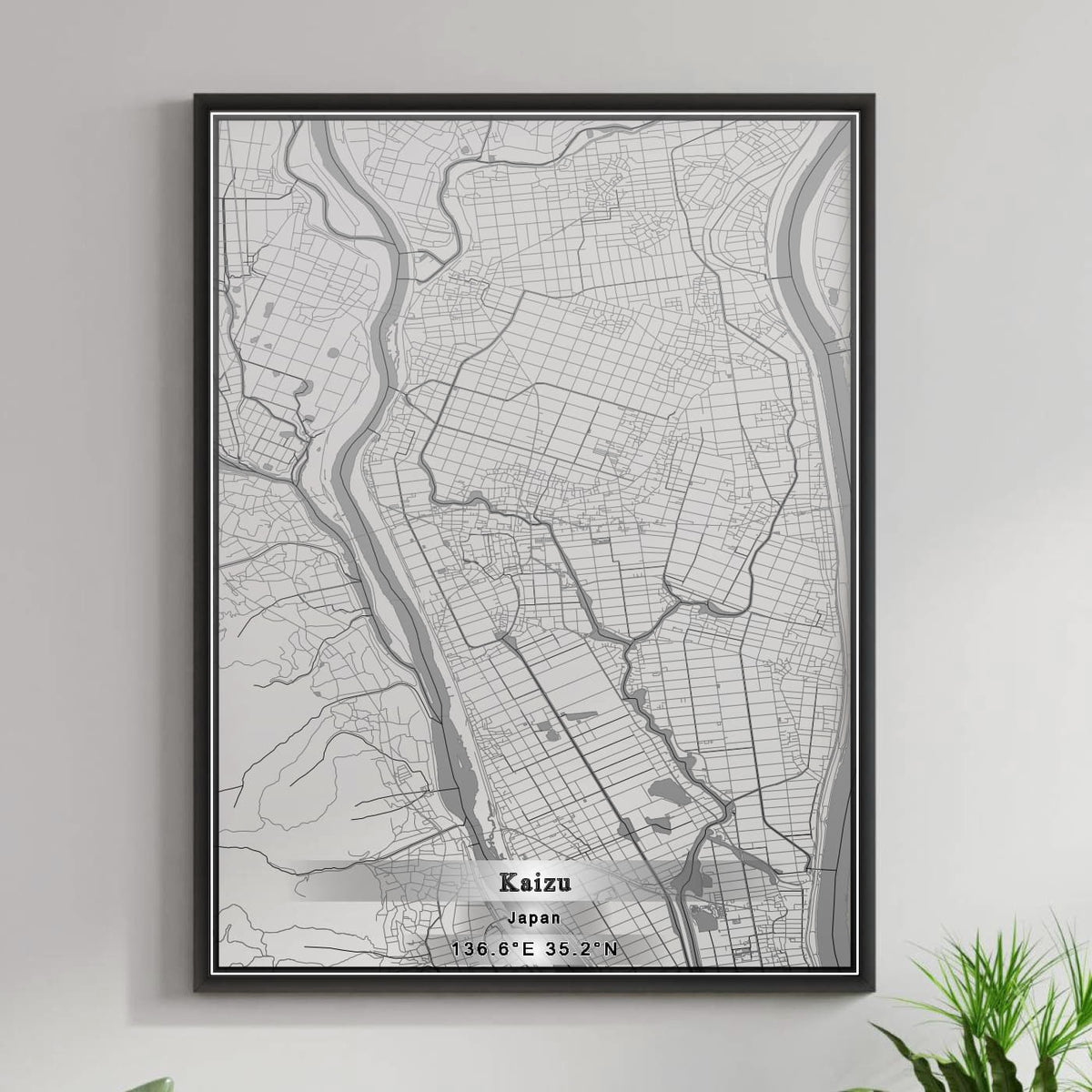 ROAD MAP OF KAIZU, JAPAN BY MAPBAKES