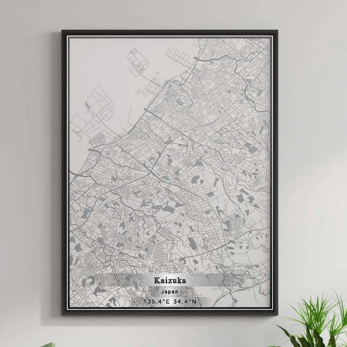 ROAD MAP OF KAIZUKA, JAPAN BY MAPBAKES